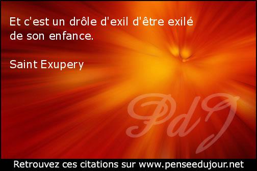Exil Citation De Saint Exupery